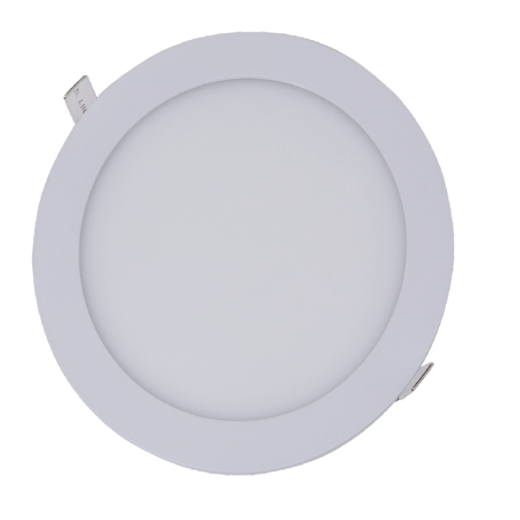 Painel LED Embutir Redondo 18W APOLLO - Luz 6500K Branca Fria