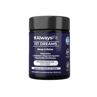 FitDreams® AlwaysFit  | Melatonina + Magnésio + L-Triptofano + Vitaminas B6 e B9 (Metilfolato) | 30 Cápsulas