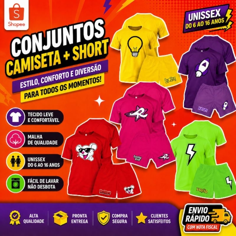 Pijama dos Rosas Emily Vick Evolução Dos Elementos Conjunto Evolução Dos Elementos Conjunto Com Short leozin, void