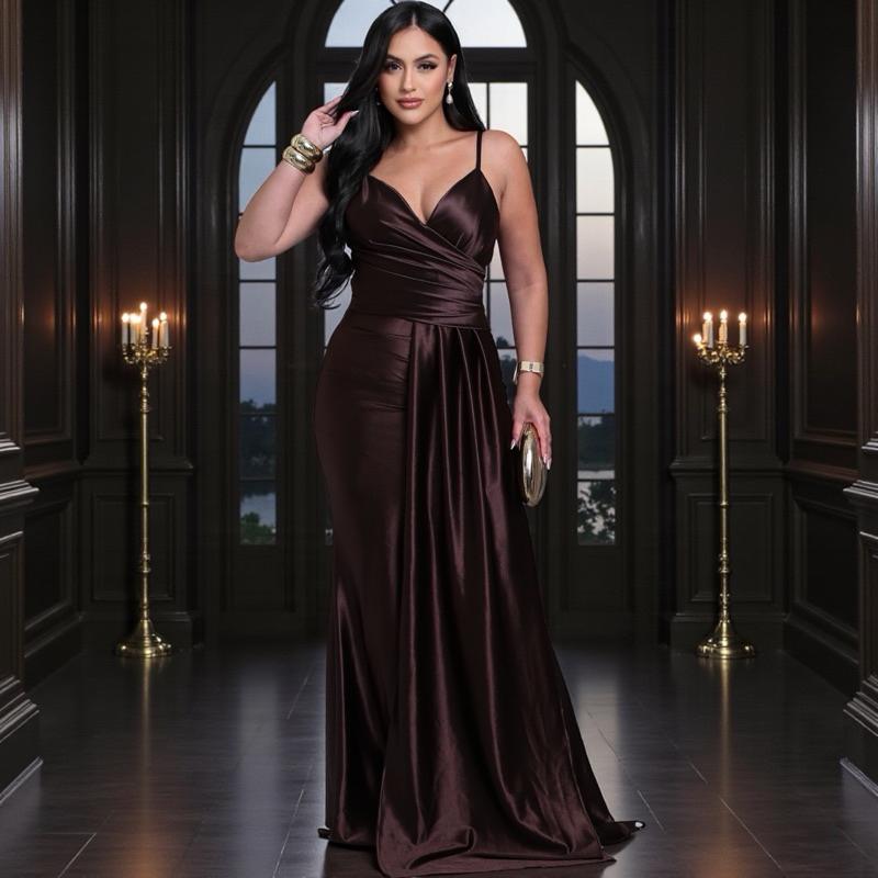 Vestido feminino Brilhante Estilo Madrinha,ocasião especiais