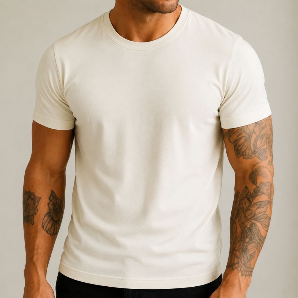Camisa Masculina Lisa Fio 30.1 Penteada Básica Casual 100% Algodao