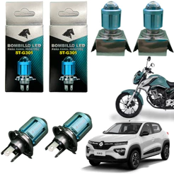 Lâmpada LED H4 Stallion 6500K Super Branca G301 P Carro/Moto