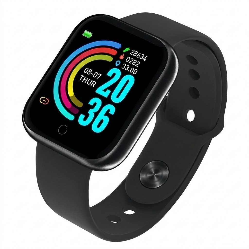 Relógio com Bracelete Digital 1.3 - Smart Watch Fit Conta Batimentos - Modo Esporte | Preto