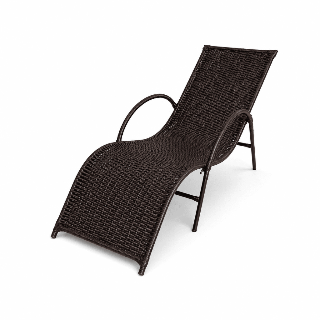 Kit 2 Espreguiçadeiras para Piscina e Área Externa em Fibra Sintética Chaise Jardim Varanda  Chácara