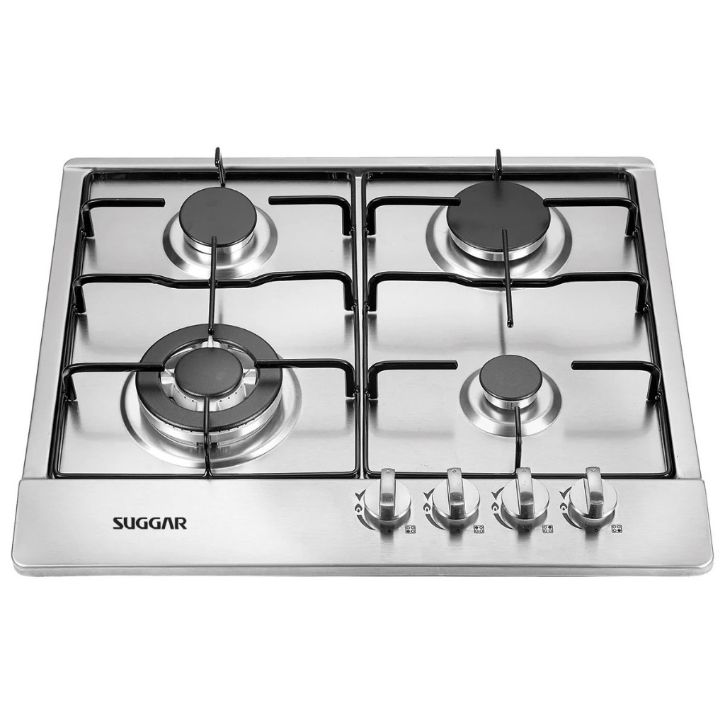 Fogão de Mesa Cooktop 4 Bocas Aço inox à Gás Suggar