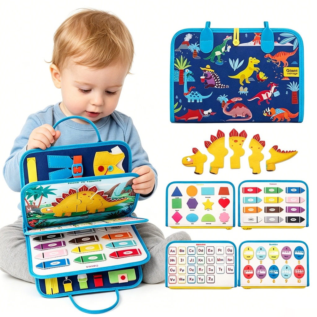 Brinquedos Maleta Sensoriais Básicos De Habilidades De Vida Para Toddlers Montessori Busy Board