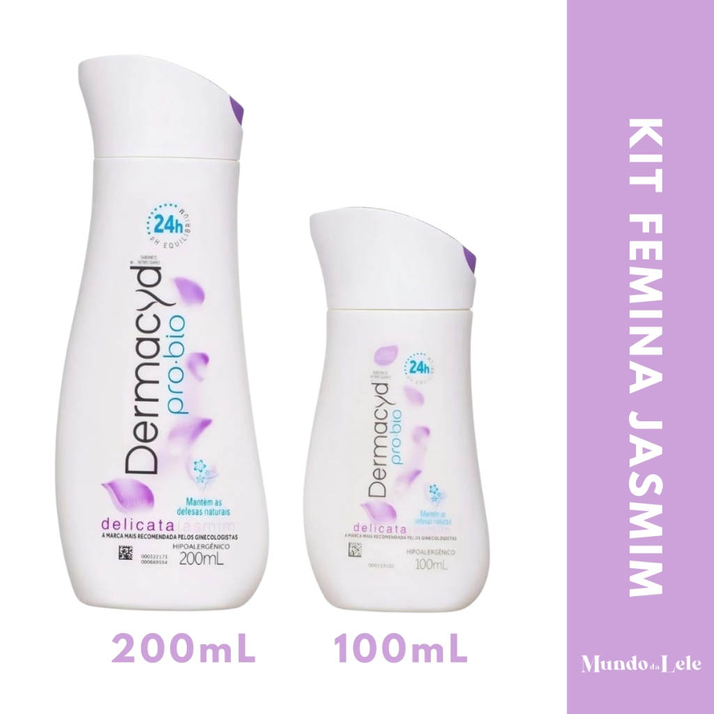 Imagem Kit Sabonete Liquido Dermacyd Delicata de Jasmim 200ml + 100ml