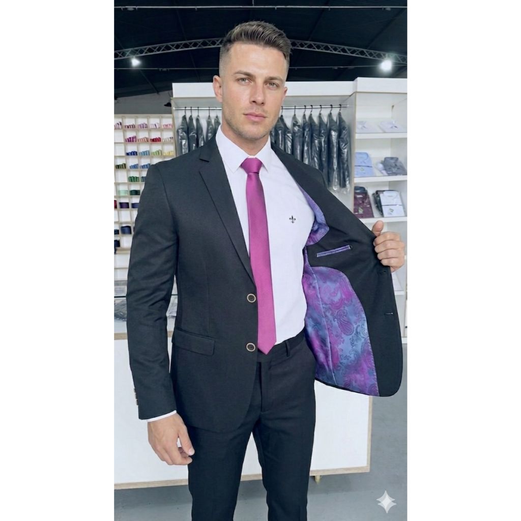 Terno Slim Executivo Corte Italiano De Luxo (Calça e Blazer) Microfibra