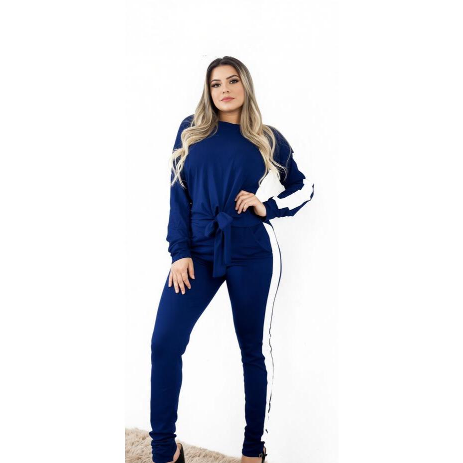 Conjunto Feminino Calça Jogger, Blusa Manga Longa Viscolycra