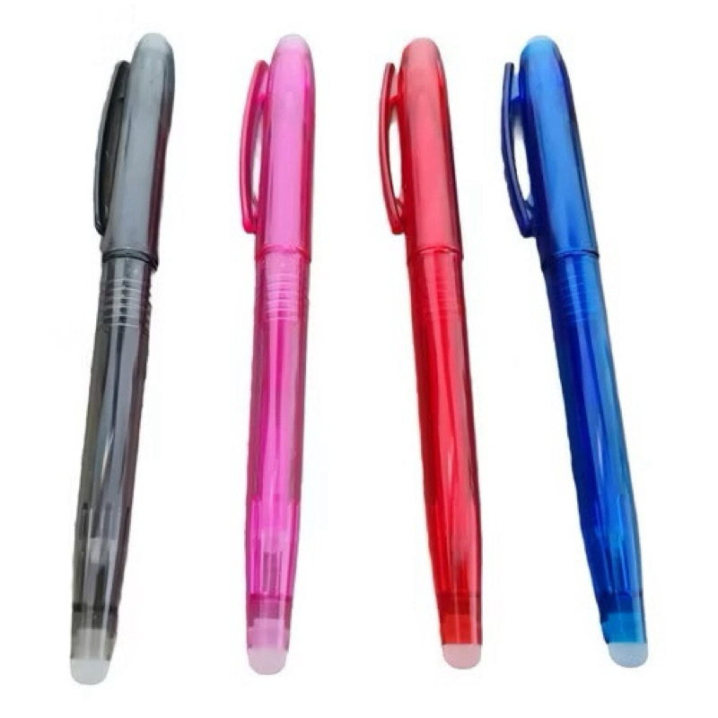 kit 4 canetas fantasminha apaga com calor - cores aleatorias