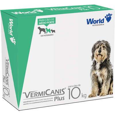 Vermífugo Vermicanis Plus 800mg World Cães até 10 kg - Cx 4 Comp. · foto 2