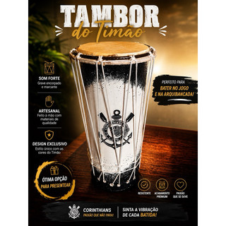 Tambor Bacurinha Corinthians times de futebol - instrumento musical samba torcida organizada