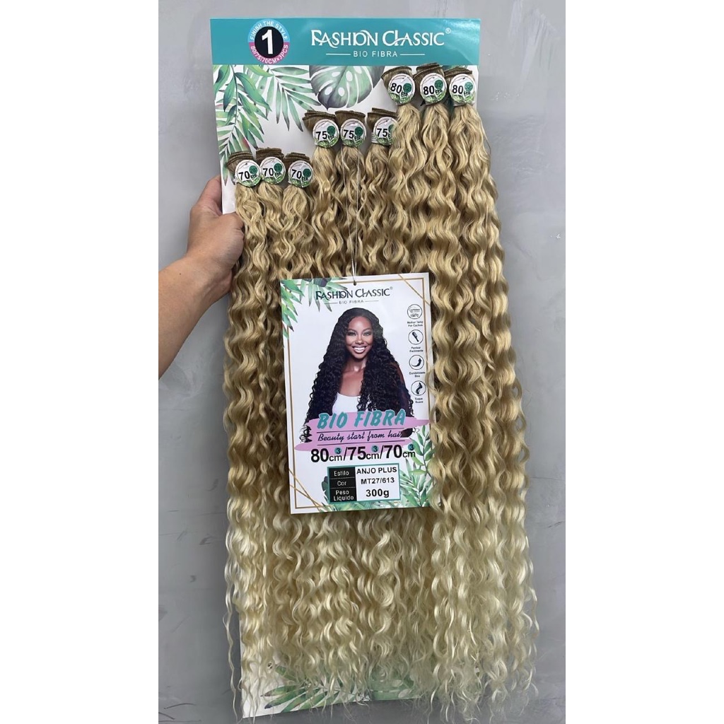 Cabelo Cacheado Bio Fibra  Anjo Plus 80cm - Fashion Classic- FASHION YOU