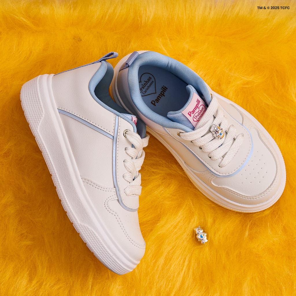 Tênis Infantil Ursinhos Carinhosos Branco Azul Pampili