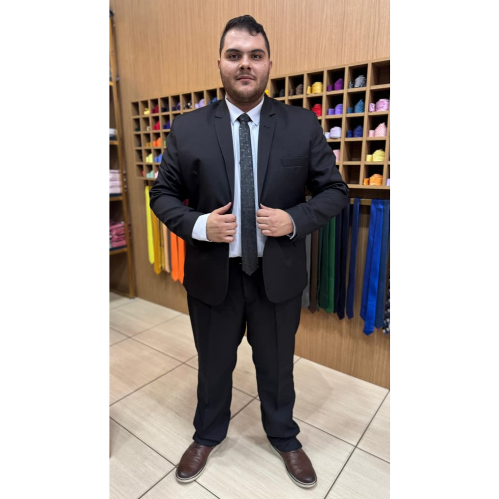 Terno Masculino Plus Size Oxford Premium - Tamanhos Especiais - Promoção