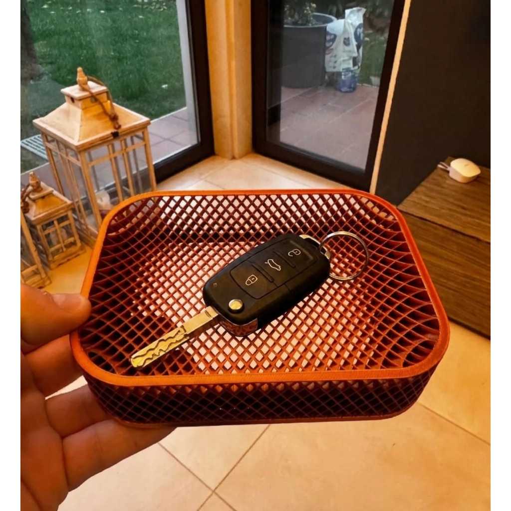 Porta Objetos 16 cm, Bandeja e Cesto Organizador de Porta Treco, Chaves, Óculos e Carteira, Moderno e Decorativo