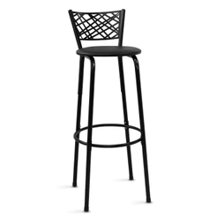 Banqueta Cadeira Alta 80cm Eclipse Preta Ideal Balcão Ilha Cozinha Gourmet Área De Lazer Piscina