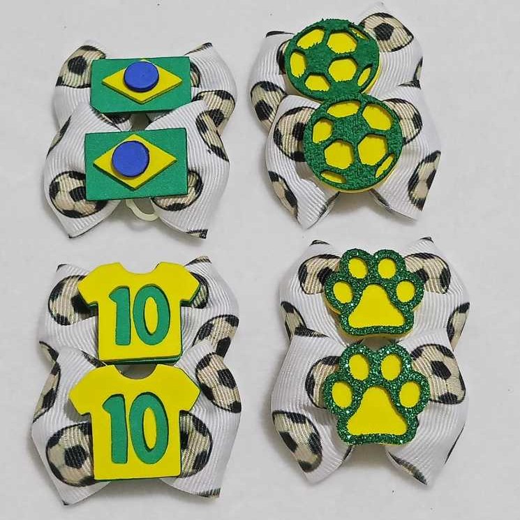 Lacinhos Pet Brasil C/ 6, 10 ou 20 Unid - Laço Pet Banho e Tosa Pet Shop