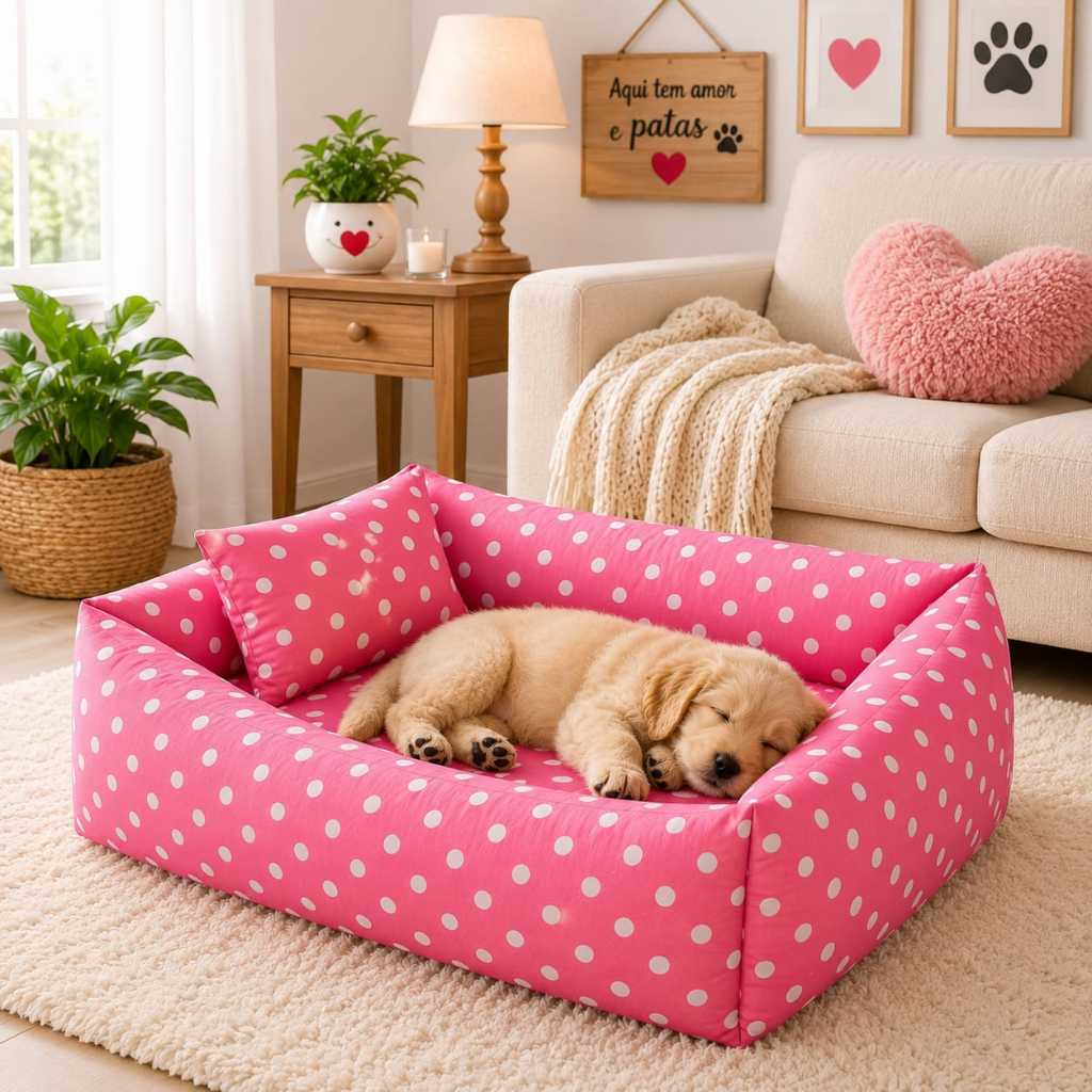 Cama Pet Premium  -  Conforto para cães e Gatos Tamanho M G GG com Travesseirinho de Brinde.