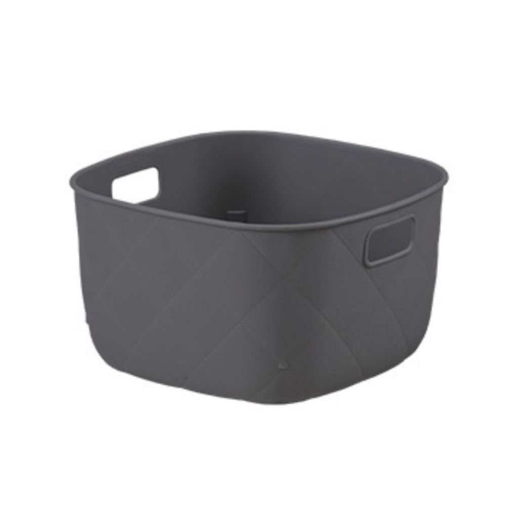 Caixa Organizadora Puffer 2,8 L Cinza Chumbo Coza