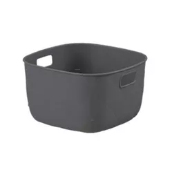 Caixa Organizadora Puffer 2,8 L Cinza Chumbo Coza