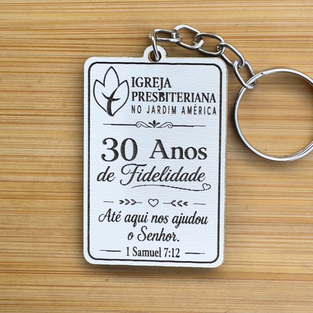 Kit Chaveiro Igreja Presbiteriana MDF Lembrancinha 30 Anos Fidelidade Lembrancinha em MDF