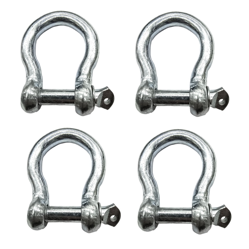 Manilha Balão Aço Zincado 10mm /3/8" - kit com 4