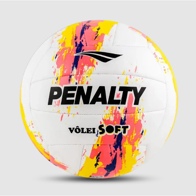 Bola Vôlei Soft XXIII Branca/Rosa/Amarela PENALTY