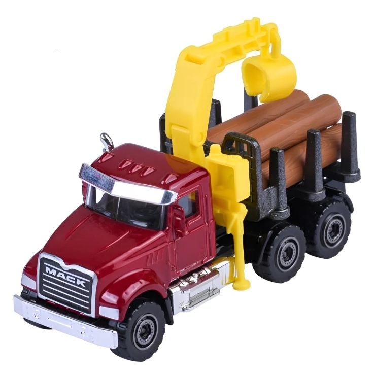 Miniatura Mack Granite - Toras - Farm Premium Majorette 1/64