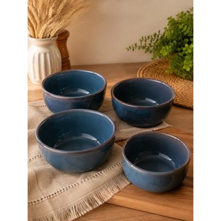 Bowl Cerâmica Orgânica Azul 13,5cm – Design Moderno e Elegante | Modelos Variados Decorativo e Funcional