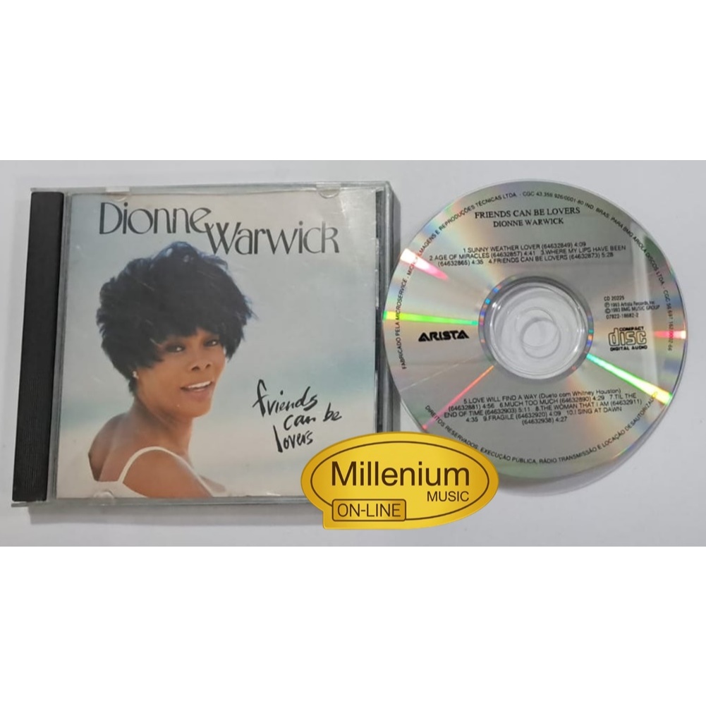 CD Dionne Warwick Friends Can Be Lovers 1993 Original Gravadora Colecionador Ótimo Estado