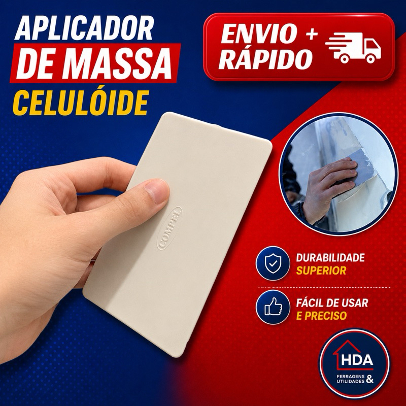 Espátula Plástica Kit 5 unidades Aplicador de Massa Corrida e Massa Plástica Rejunte Espátula PVC Adesivo - Compel