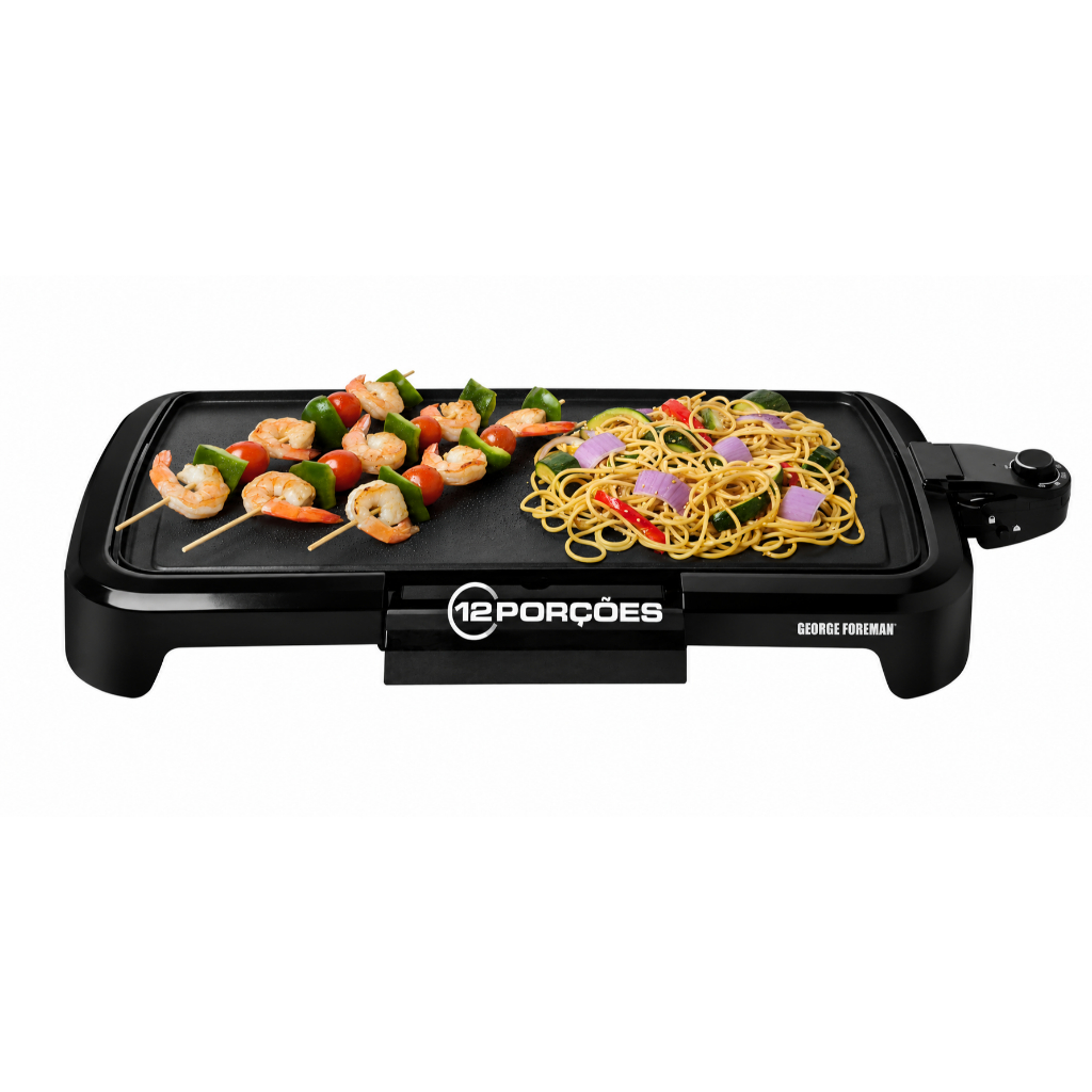 Grill George Foreman Churrasqueira Elétrica Tamanho Família Prepare até 12 porções