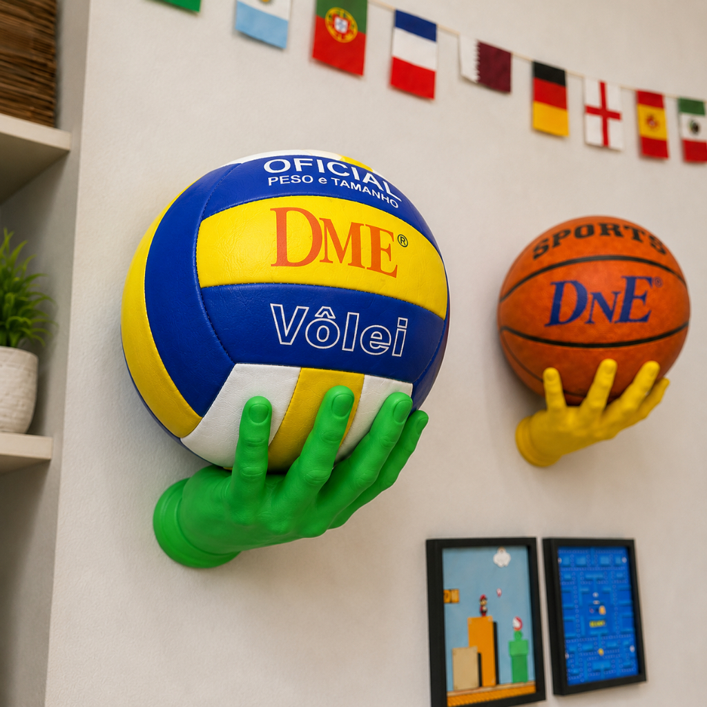 Suporte de parede Copa do Mundo Brasil Bola de Futebol Volei Basquete Futebol Americano Suporte Decoração