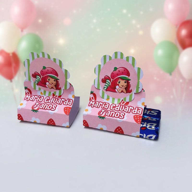 Porta Bis Duplo Moranguinho Personalizados/Lembrancinha de Festa/Aniversário/Lembrancinha Festa Infantil