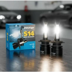 Lâmpada Super Led Mini Headlight Nano S14 H4 Shocklight farol baixo alto milha potente farolete estrada rodovia forte