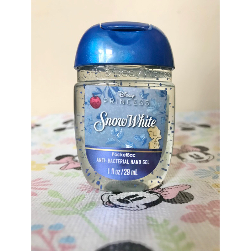 Álcool gel Bath and Body Works coleção nova das Princesas Branca de neve