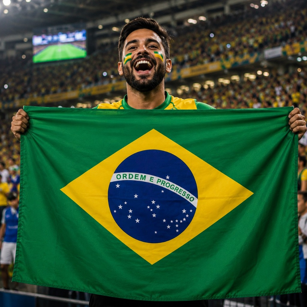 Bandeira Do Brasil Grande Copa do Mundo Eleição Reforçada Verde e Amarela