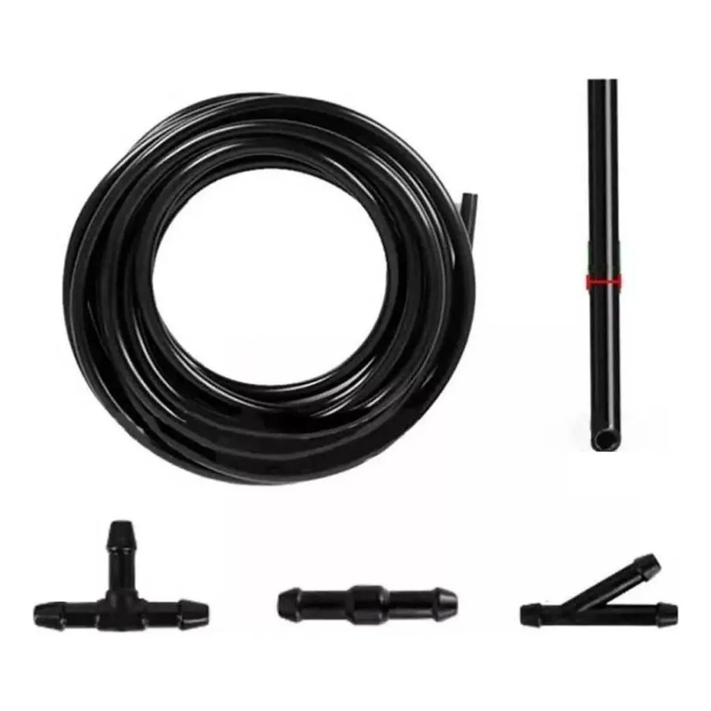 Kit Mangueira 2m 3m 5m 10m Esguicho Limpador Parabrisa Emenda Conexão T Y I