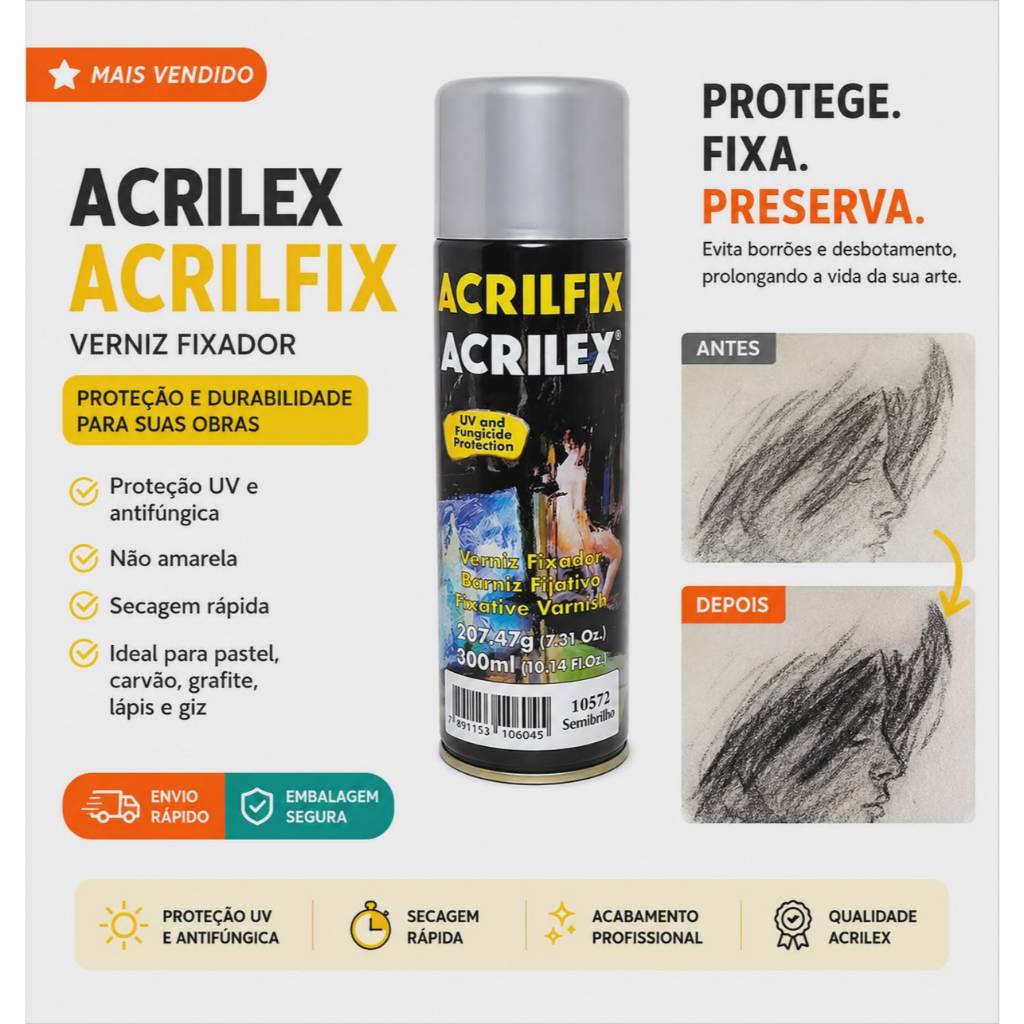 Acrilfix Verniz Proteção UV Fungicida Semibrilho Acrilex