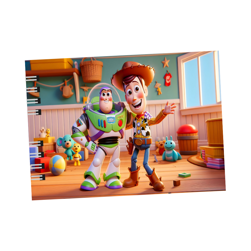 Detalhes do Livro de Colorir LANÇAMENTO Toy Story 5  Folha Grossa e Capa Dura 180g 50 Páginas / PROMOÇÃO