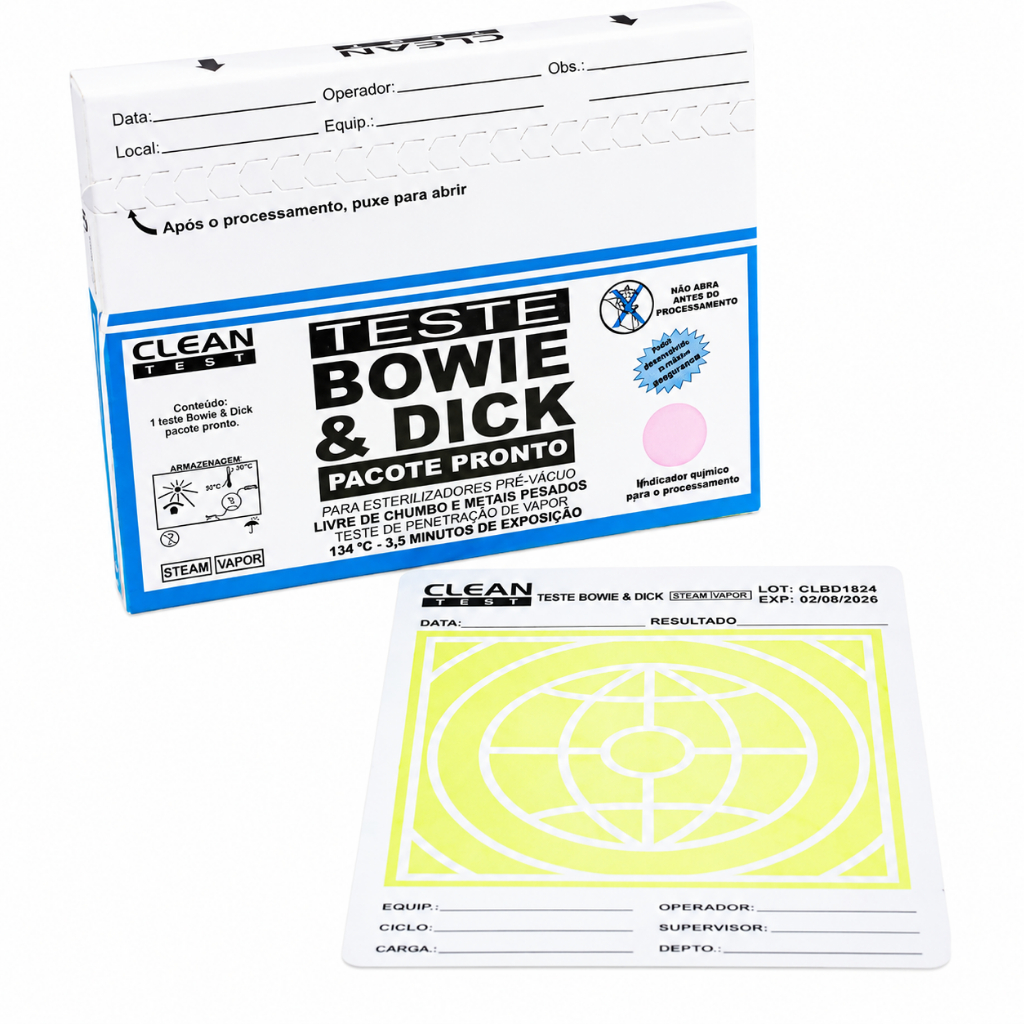 Teste Bowie & Dick Pacote Para Esterilizador Pré-vacuo 50 Unidades