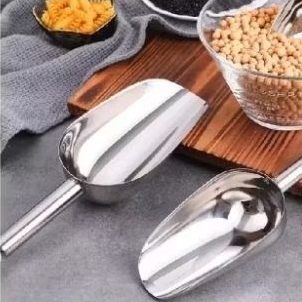 Pá Multiuso Inox 23cm – Ideal para Gelo, Cereais e Ração Pet | Resistente e Higiênica
