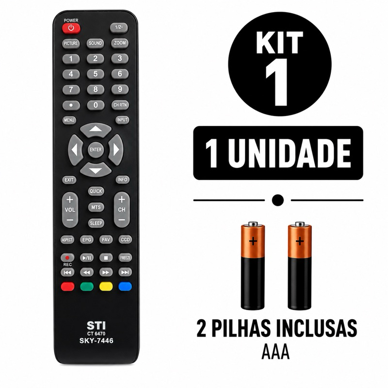 Controle remoto para Tv Semp toshiba sti Lcd Ct-6470, Le3273w