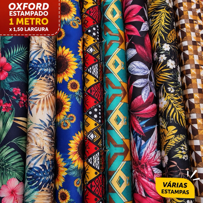 Tecido Oxford Africano Estampado 1,50m Largura Venda por Metro Artesanato Moda e Decoração