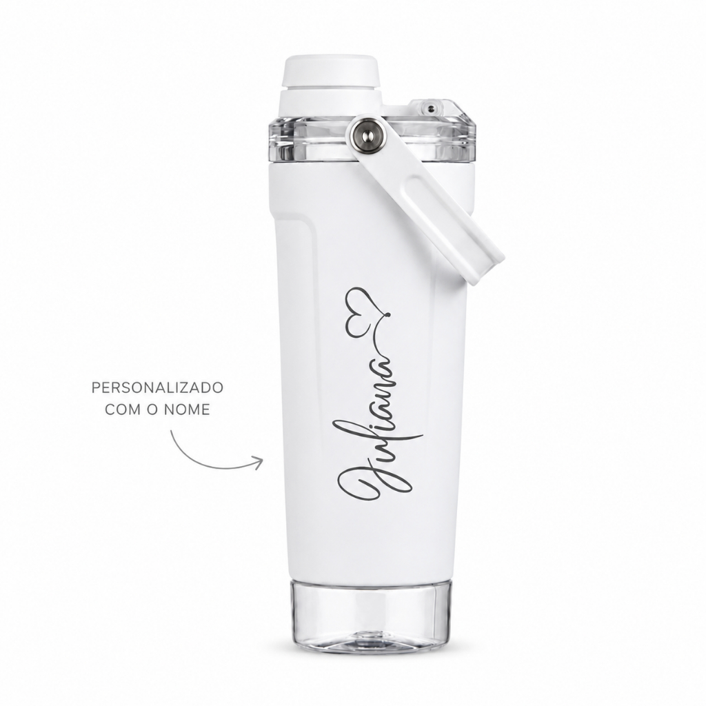 Coqueteleira Térmica 650ml Personalizada com Nome Shakeira Inox Copo Água Academia Treino Fitness Várias Estampas