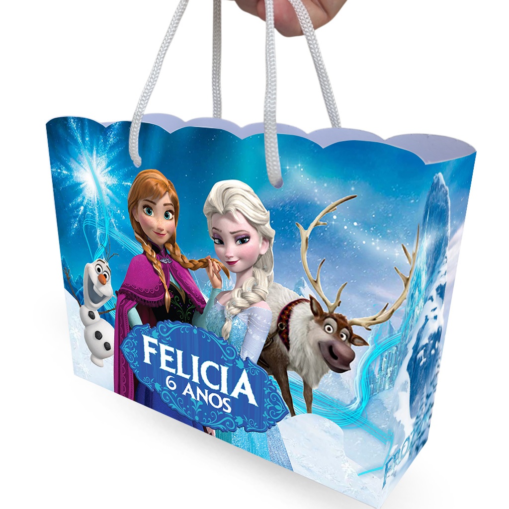 Sacolinha Frozen - Sacolinha de lembrancinha para festa - PEGUE E MONTE