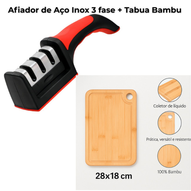 Tábua De Carne Bambu Corte Madeira Churrasco Antibacteriana Cozinha Profissional