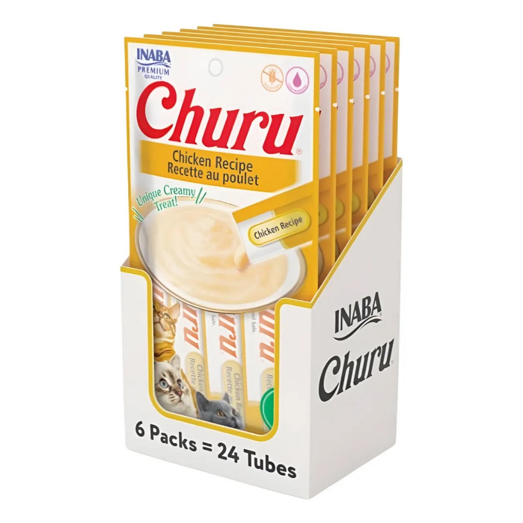 Kit 6 Unidades Churu - Gatos - Receita de Frango  (24 Sachês 14gr)