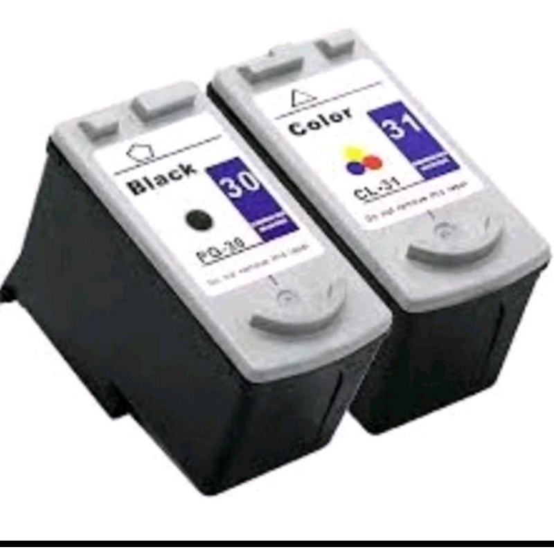 PAR DE CARTUCHO 30/31 PRETO E COLOR  COMPATÍVEL iP1800,iP1900,iP2500,iP2600MP:MP140,MP190,MP210,MP220,MP470MX:MX300,310